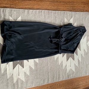 Banana Republic, Off the Shoulder Black Satin Dress: Unworn brand new